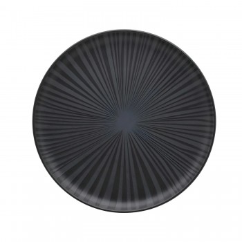 Prato de Louça Raso 26cm Oxford Preto Onix