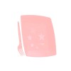 Kit Festa Descartável Rosa Plastilânia 10 Pratos 15cm + 10 Garfos