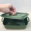 Pote Retangular 1200mL Plasútil Supreme Verde
