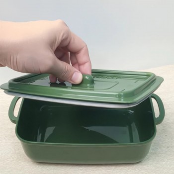 Pote Retangular 1200mL Plasútil Supreme Verde
