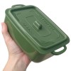 Pote Retangular 1200mL Plasútil Supreme Verde