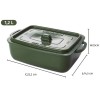Pote Retangular 1200mL Plasútil Supreme Verde