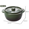 Pote Redondo 950mL Plasútil Supreme Verde