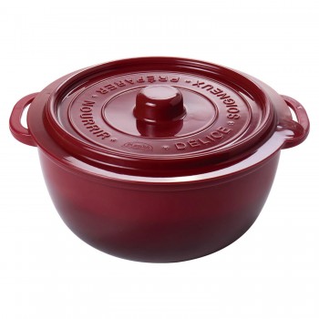 Pote Redondo 950mL Plasútil Supreme Vermelho