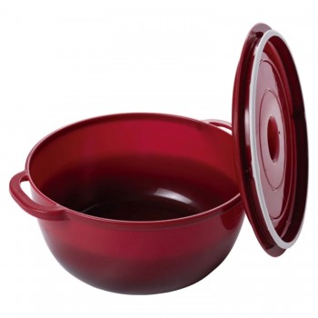 Pote Redondo 950mL Plasútil Supreme Vermelho