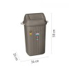 Lixeira com Tampa Basculante 30L Sanremo 