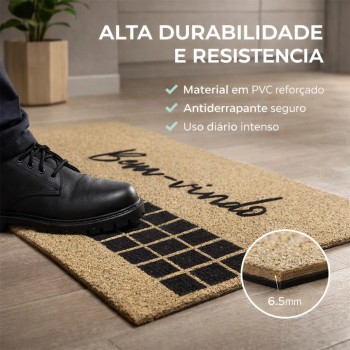 Tapete Capacho Vinil 50x80cm Kapazi Home Linear 