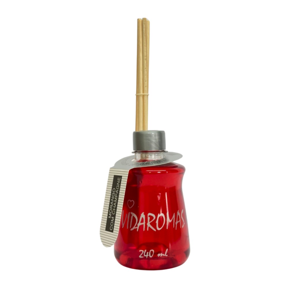 Difusor de Ambientes Vidaroma 240mL Morango com Champagne