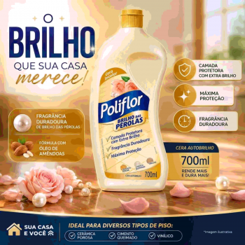 Cera Líquida Poliflor Pérola Máximo Brilho Incolor 700mL