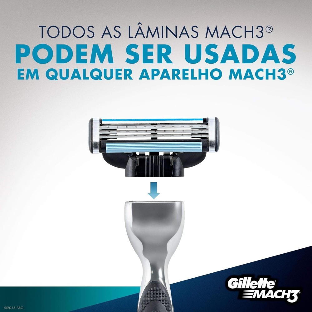 Carga para Aparelho de Barbear Gillette Mach3 com 1 unid
