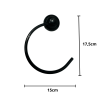 Porta Toalha de Parede Argola Alupox Black Design