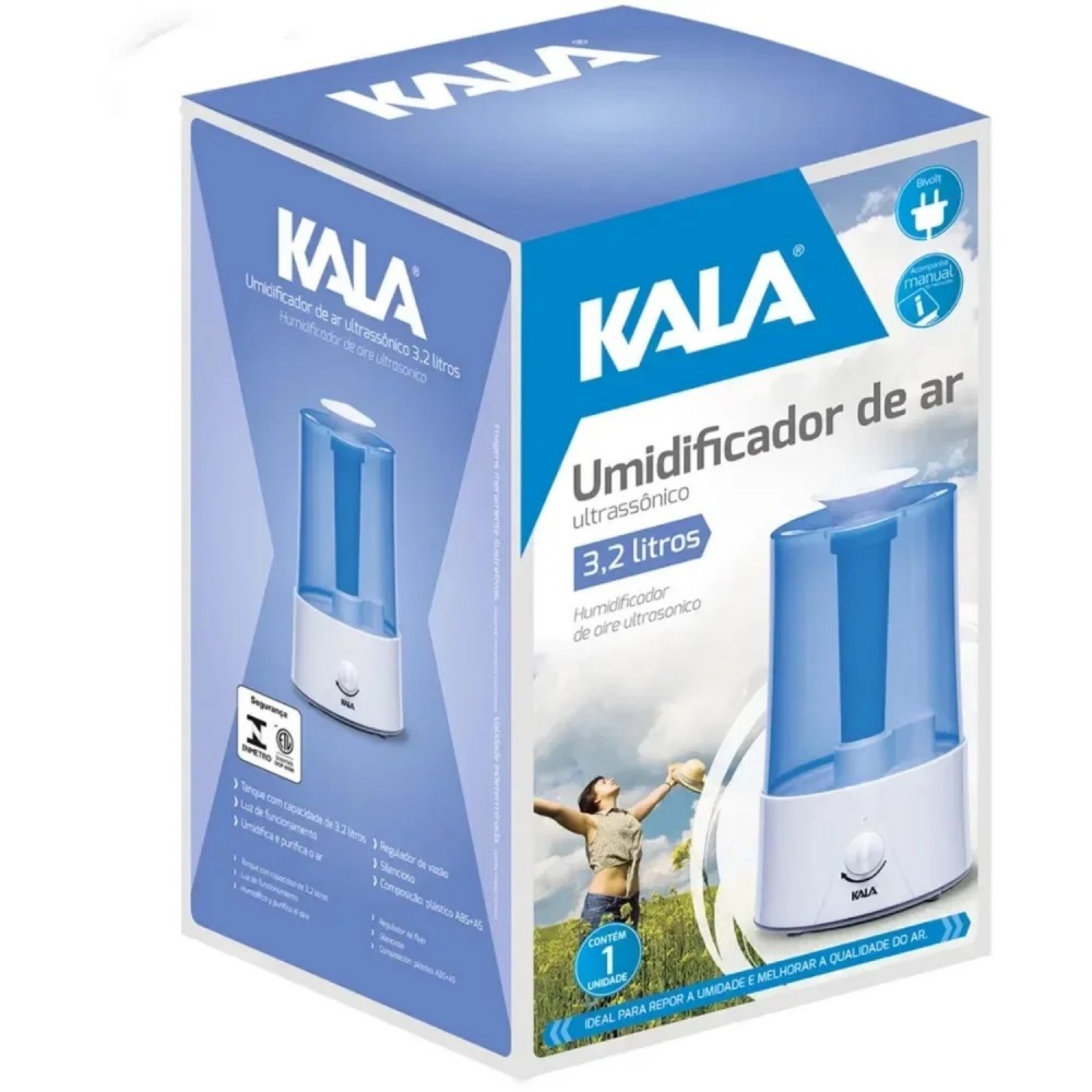 Umidificador De Ar Ultrassônico Com Regulagem 3,2L Kala