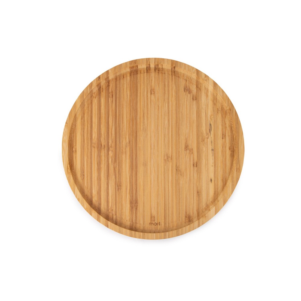 Bandeja de Bambu Giratória Redonda 35cm Mori