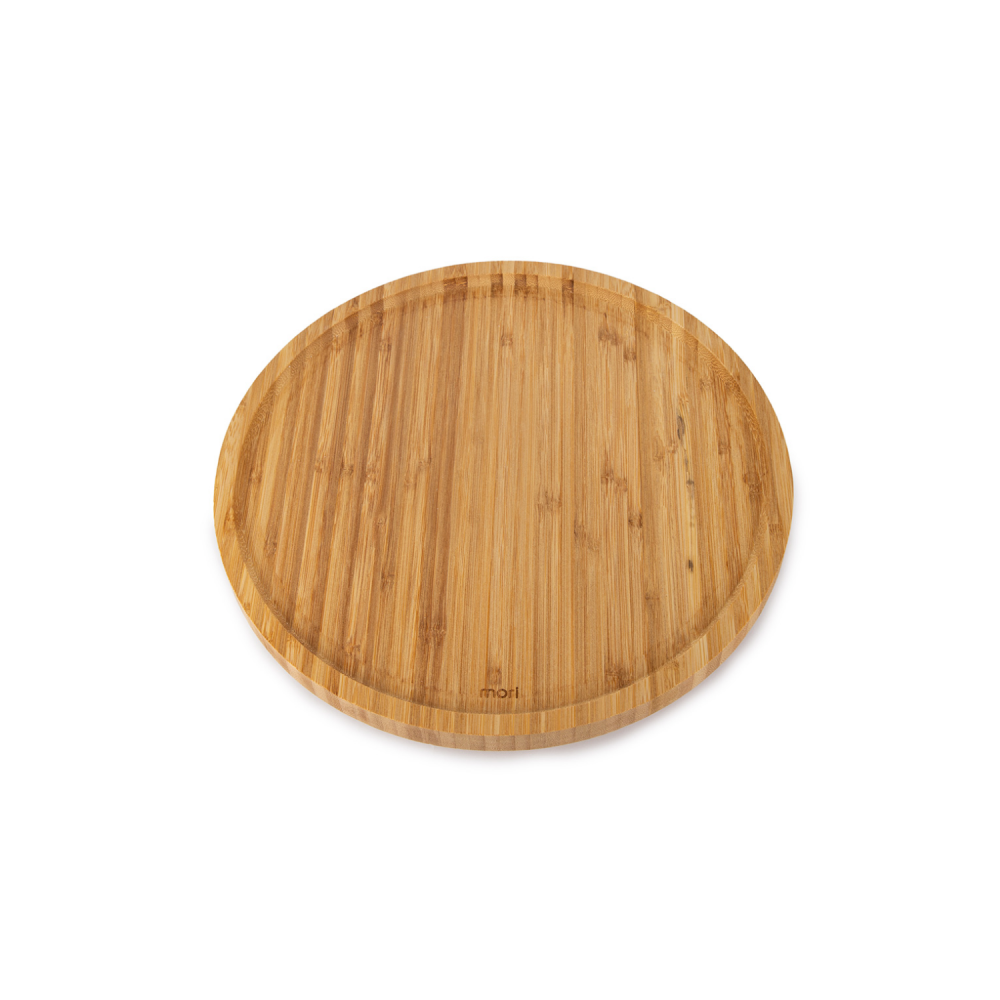 Bandeja de Bambu Giratória Redonda 35cm Mori