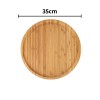 Bandeja de Bambu Giratória Redonda 35cm Mori