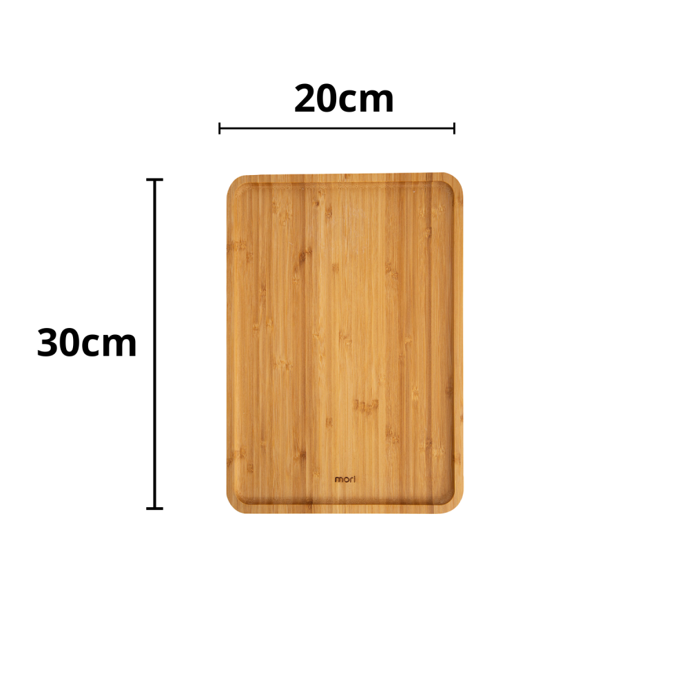 Bandeja de Bambu Retangular 20x30cm Mori