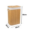 Cesto de Roupas Dobrável Retangular Bambu Mori