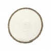 Lugar Americano de Fibra Natural e Algodão Redondo 38cm Paramount Branco