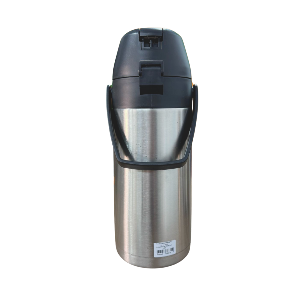 Garrafa Térmica de Pressão 1,9L Paramount Premium Inox Parede Dupla