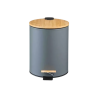Lixeira com Pedal e Tampa de Bambu Soft 5L Paramount - Cinza
