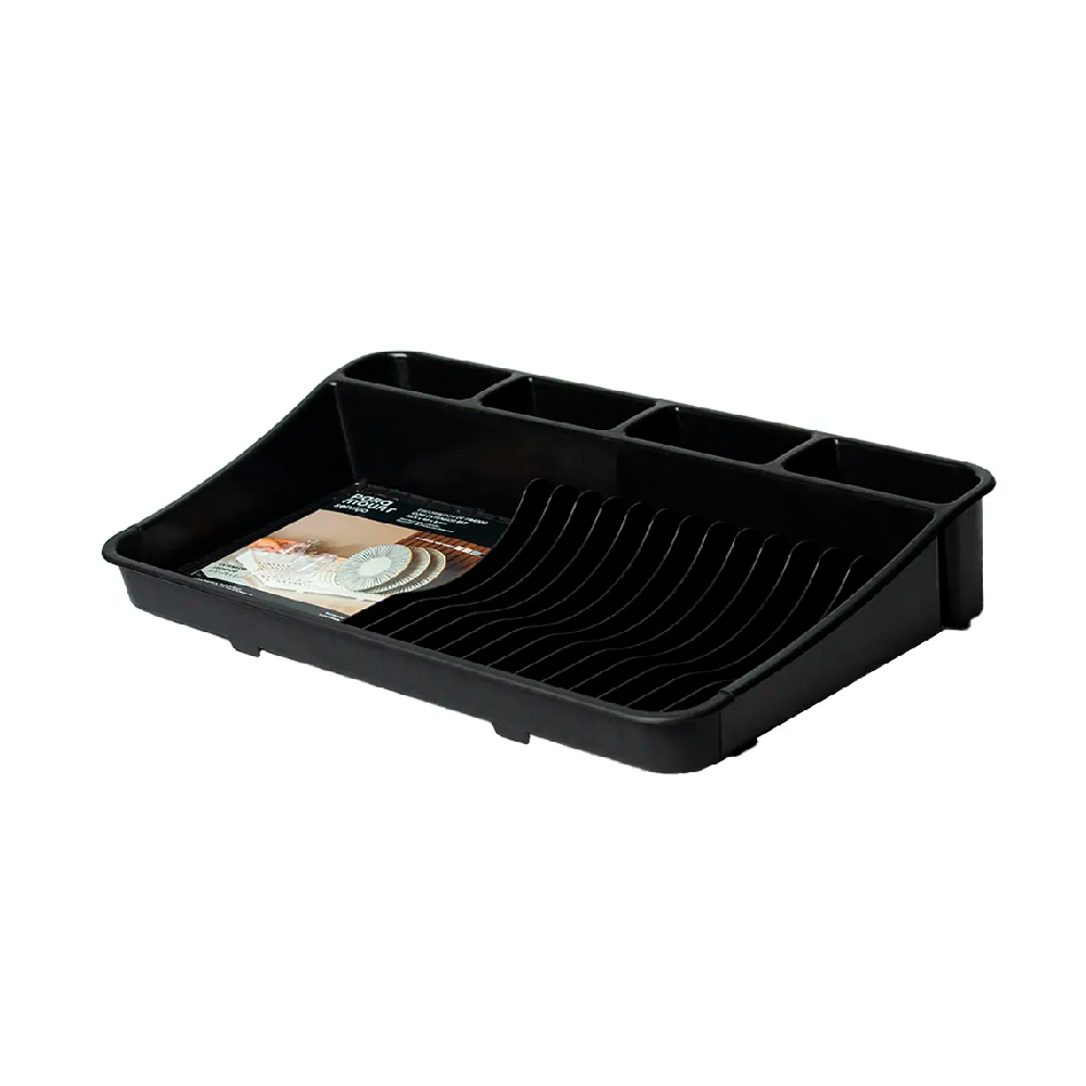 Escorredor de Louças de Plástico Paramount Fly c/Extensor Preto