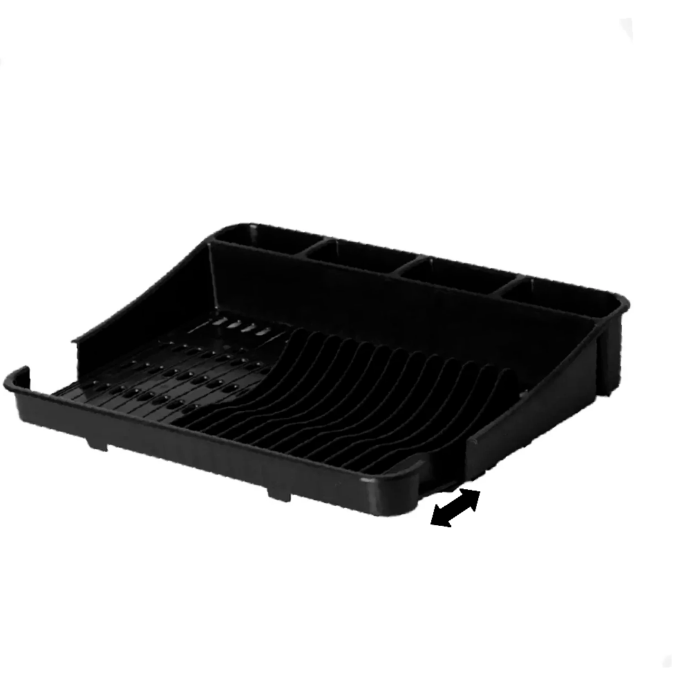Escorredor de Louças de Plástico Paramount Fly c/Extensor Preto