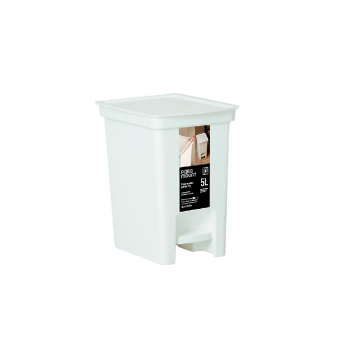 Lixeira com Pedal e Tampa Fly 5L Paramount Branca