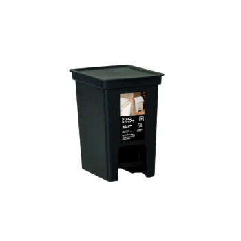 Lixeira com Pedal e Tampa Fly 5L Paramount Preta