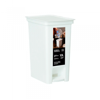 Lixeira com Pedal e Tampa Fly 10L Paramount Branca