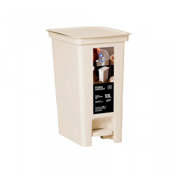 Lixeira com Pedal e Tampa Fly 10L Paramount Creme