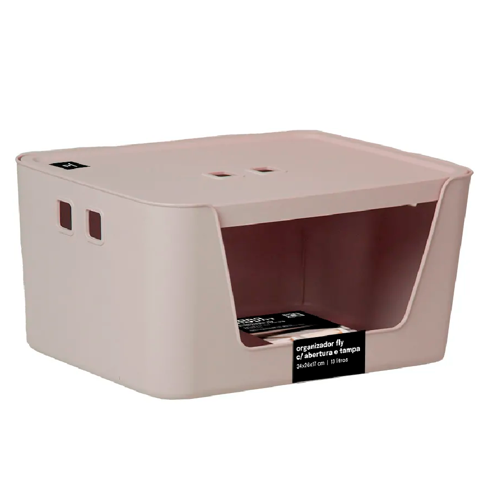 Organizador c/ Abertura e Tampa Paramount Fly 13 Lt Creme