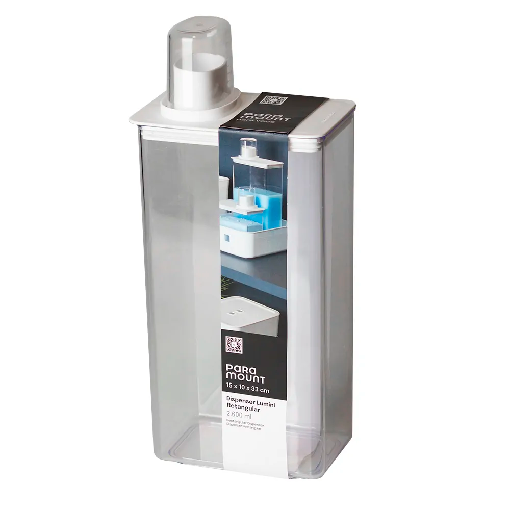 Porta Sabão em Pó Paramount Lumini Branco 2,6L
