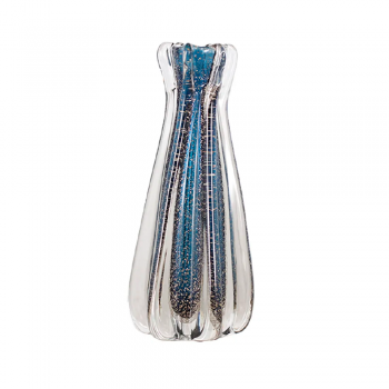 Vaso Decorativo em Vidro Paramount Murano 9x24cm Azul Safira