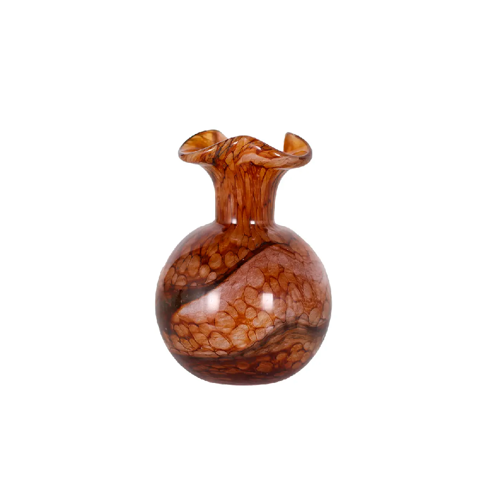 Vaso Decorativo em Vidro Paramount Murano 12x16cm Ambar