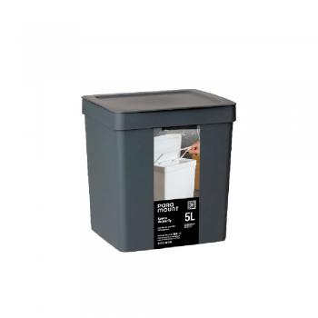 Lixeira com Tampa Fly 5L Paramount Chumbo