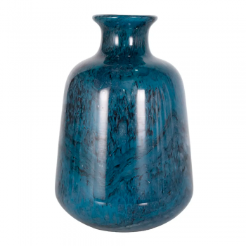Vaso Decorativo em Vidro Paramount Murano 17x26cm Azul Safira