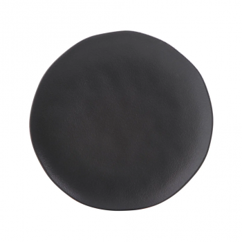 Prato de Louça Raso 26,5cm Porto Brasil Orgânico Preto Matte