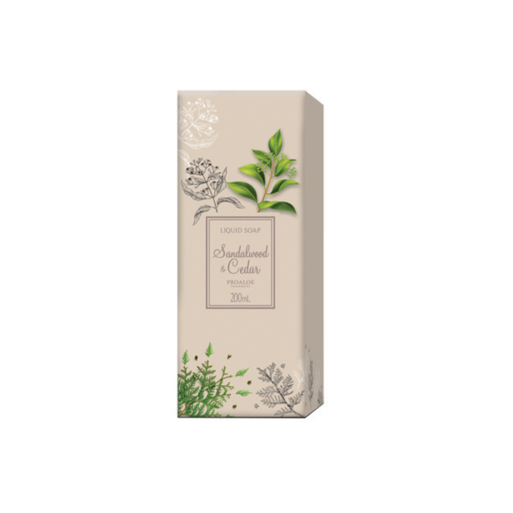 Sabonete Líquido SandalWood & Cedar (Sândalo e Cedro) 200mL Proaloe