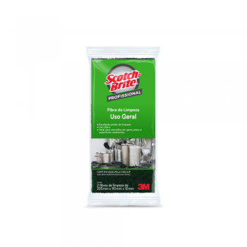 Fibra de Limpeza Geral Verde 3M Scotch Brite com 2 unid.