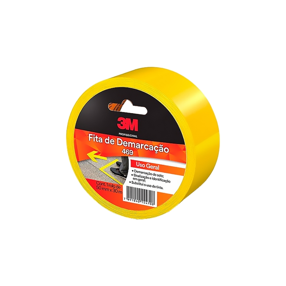 Fita Adesiva de Demarção de Solo 3M 50mm x 30m Amarela