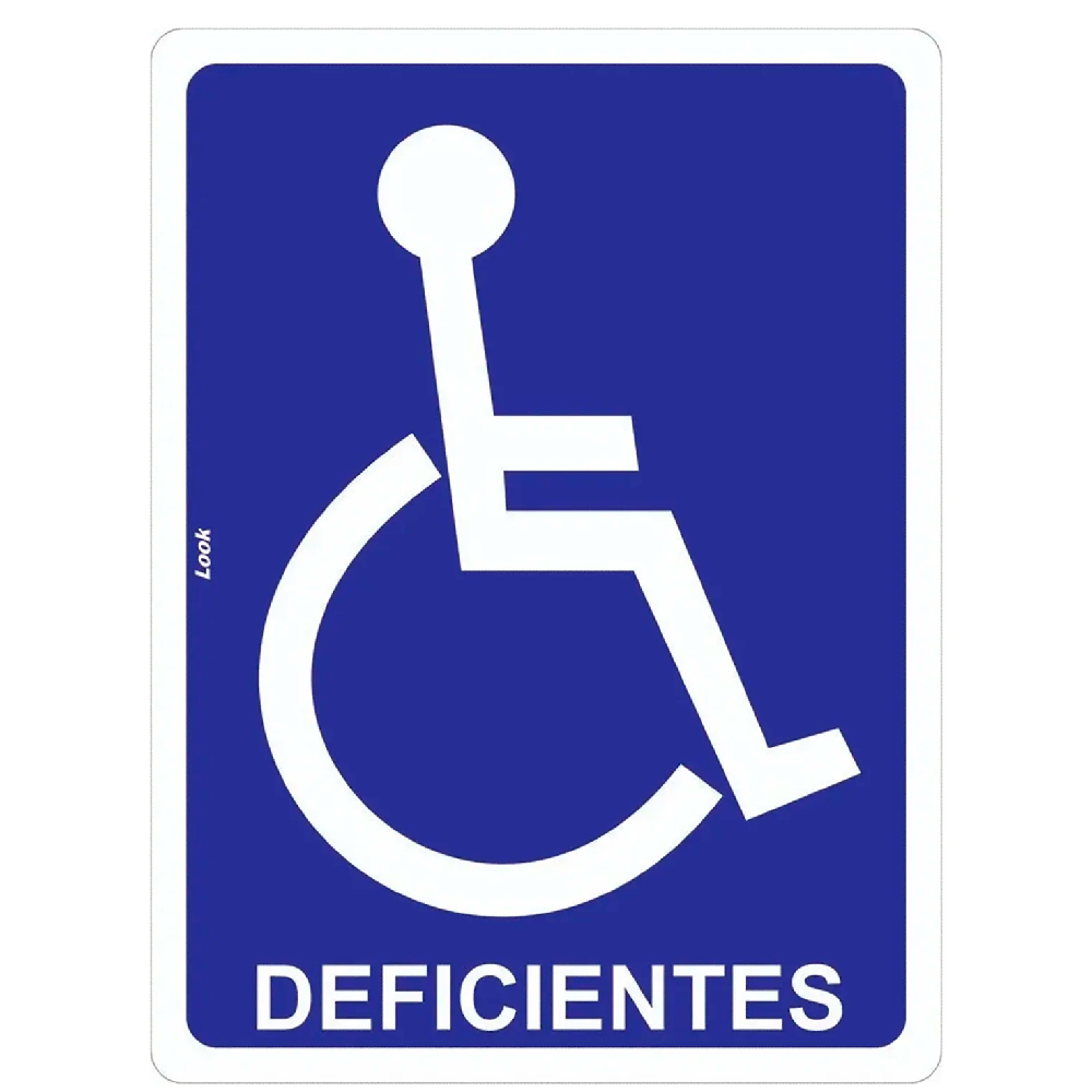 Placa de Sinalização Plástica Look DEFICIENTE