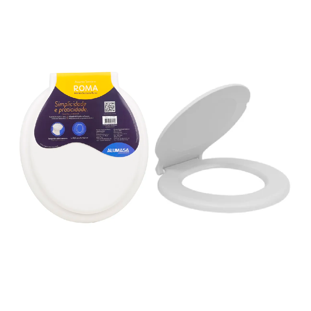 Assento Sanitário Alumasa Oval Roma Branco