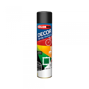 Tinta em Spray 360 mL Colorgin Preto Fosco
