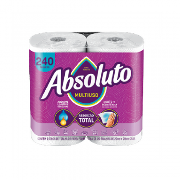 Toalha de Papel Absoluto Folha Simples 20x20cm com 240 folhas (2x120)