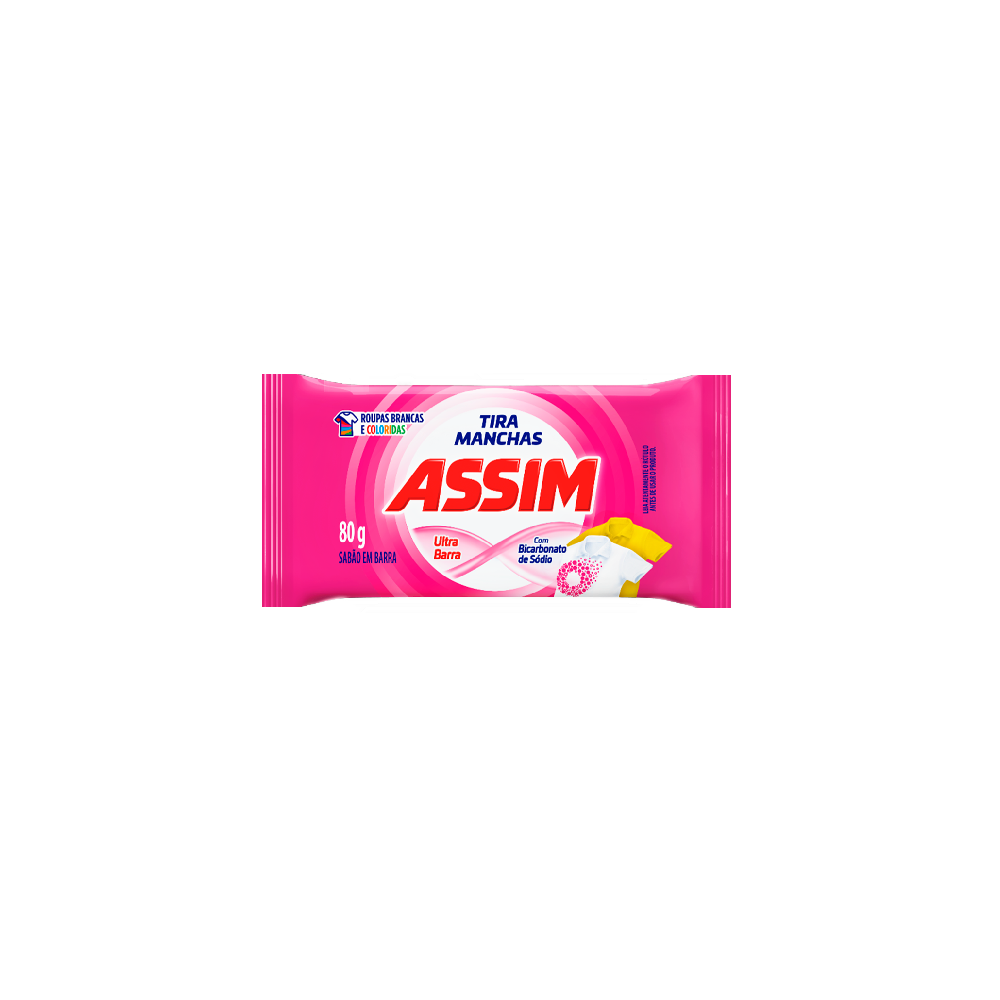 Tira Manchas em Barra Assim Multi 80g para Roupas Coloridas