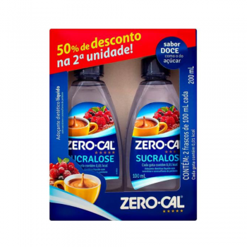 Adoçante Líquido Zero-Cal Sucralose 100mL c/ 2un