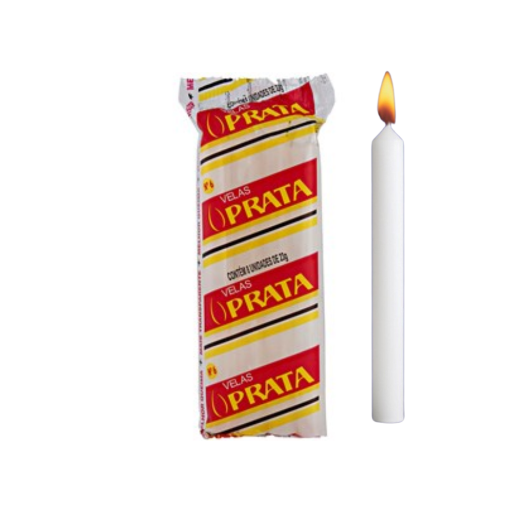 Vela n°5 Prata com 8 unid. 21g