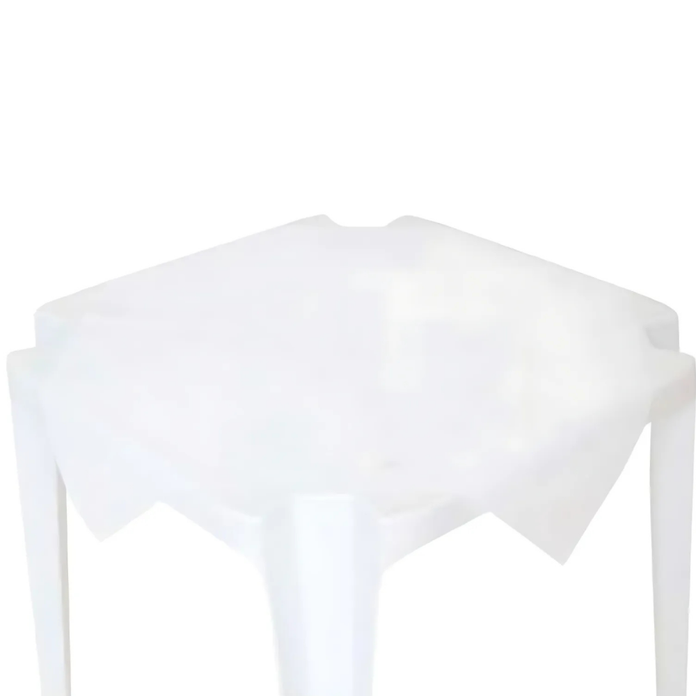 Toalha Mesa Plástica Descartável 80x80cm com 10 unid. - Branca