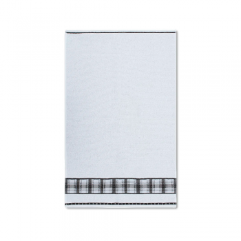 Pano de Prato Gourmet Appel Home 45x68cm Xadrez Cinza