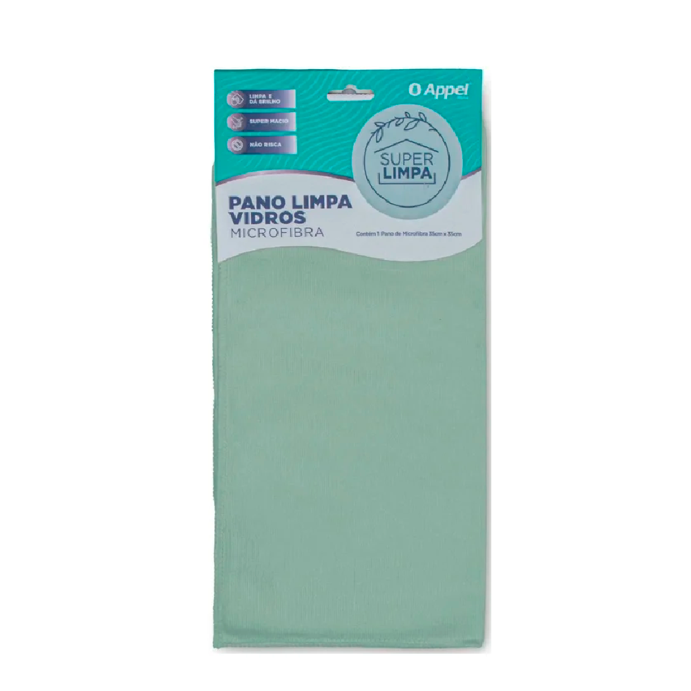 Pano de Microfibra Vidro 35x35cm Appel Verde